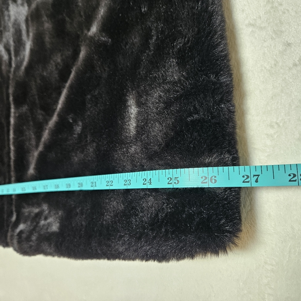Haani Faux Fur Vest Black Women's 3X Satin Lined - Picture 9 of 11